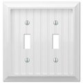 Amertac 5.06 x 3.12 in. 2 Toggle Cottage White Wood Wall Plate 279TTW